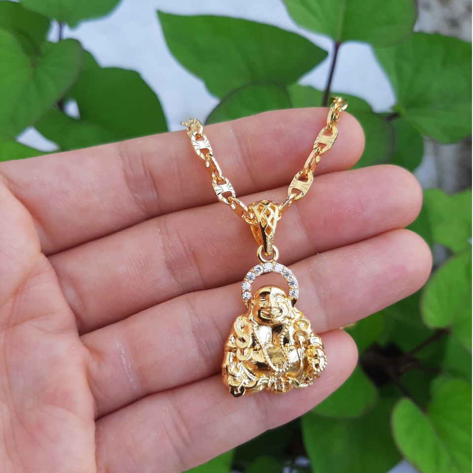 Mặt Dây chuyền Phật Di Lặc mạ vàng 18k cao cấp (nam/ nữ đều đeo được)