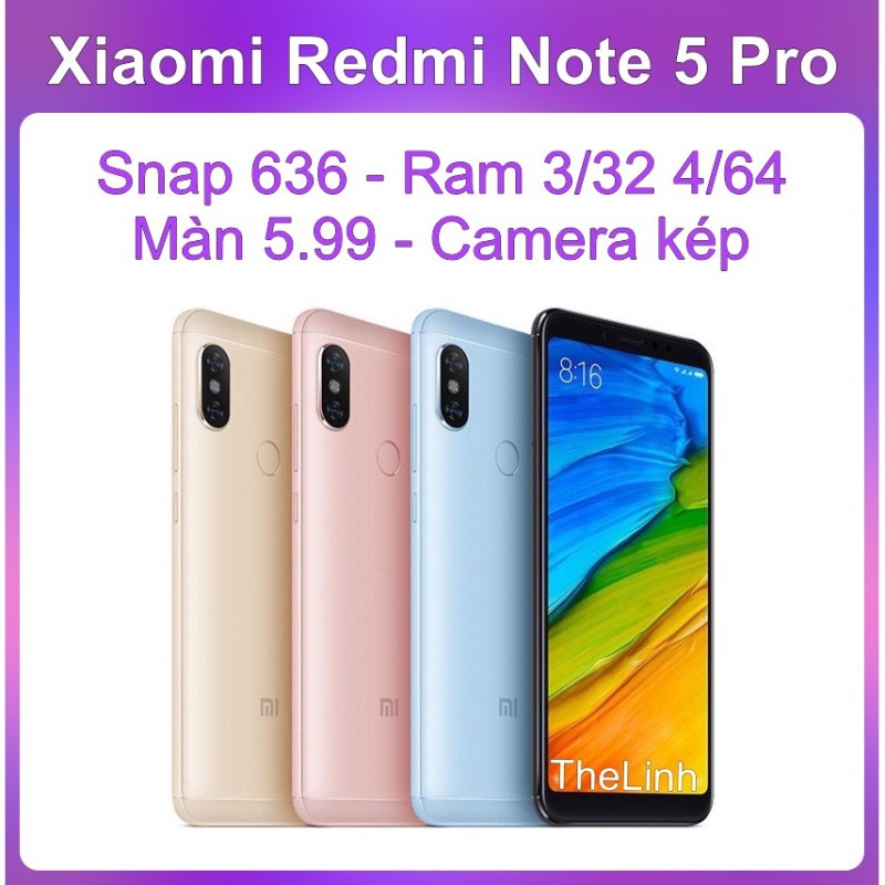 Điện thoại Xiaomi Redmi Note 5 PRO có Tiếng Việt