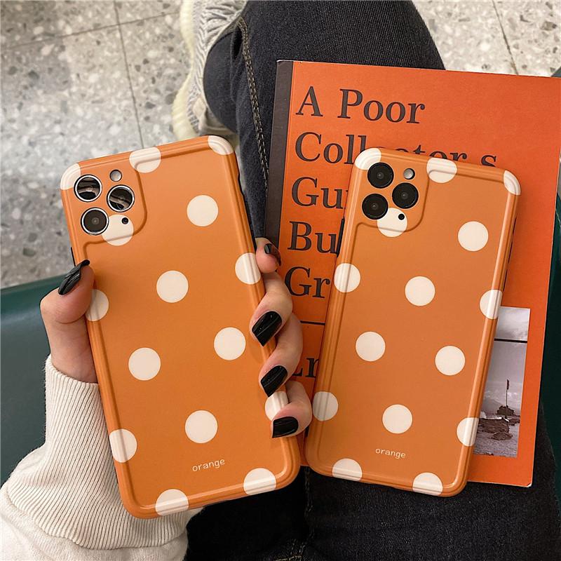 [ SALE LỖ ] Ốp Lưng Silicon IMD Bảo Vệ Camera Polka Dots