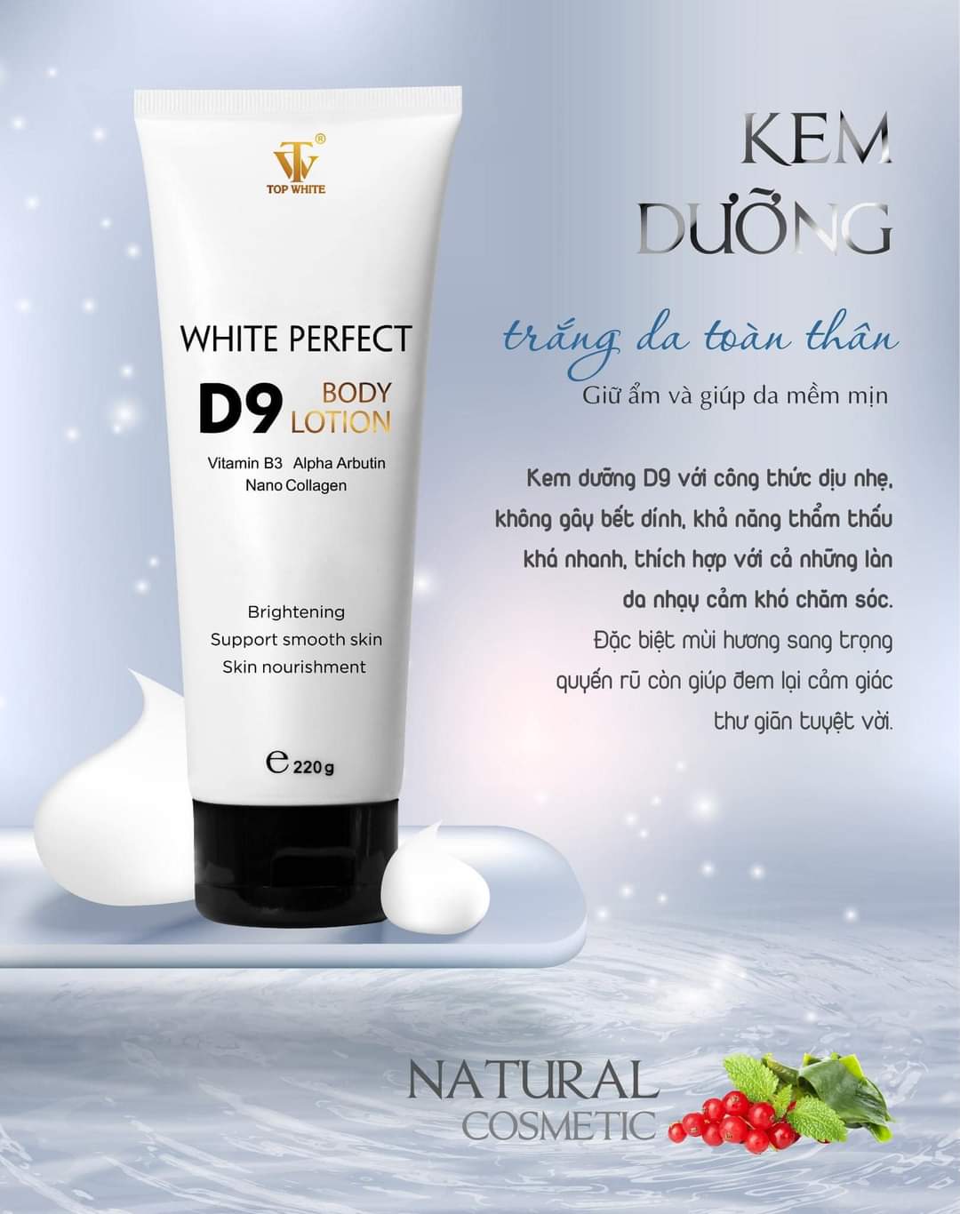 WHITE PERFECT D9 KEM DƯỠNG DA BODY