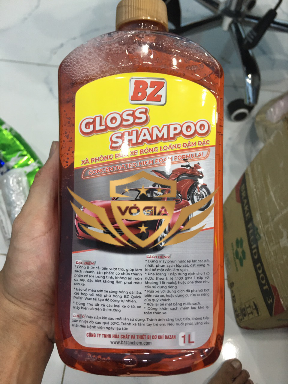 7Xà bông BZ rửa xe Gloss Shampoo thế hệ mới siêu bọt rửa cực sạch