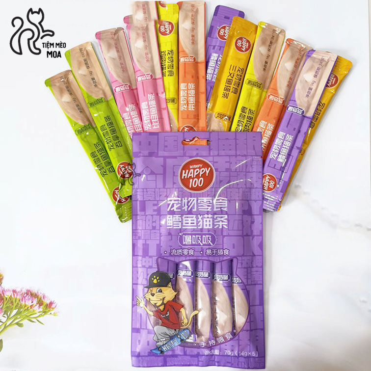Súp thưởng WANPY HAPPY 100 cho mèo  - Tiệm Mèo Moa