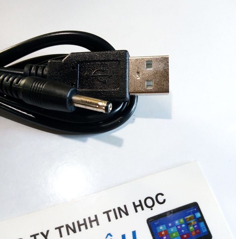 Cáp nguôn USB ra đầu tròn NHỎ (Chuẩn 3.5mm X 1.35mm - Cáp dài 1.2m)