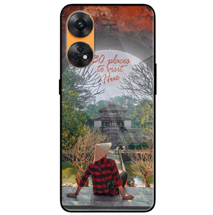 [HCM]Ốp Lưng Oppo F9 - Cô Gái Đầm Đỏ Nền Đen
