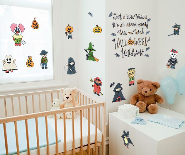 Decal trang trí tường - Happy Halloween Mini vui nhộn
