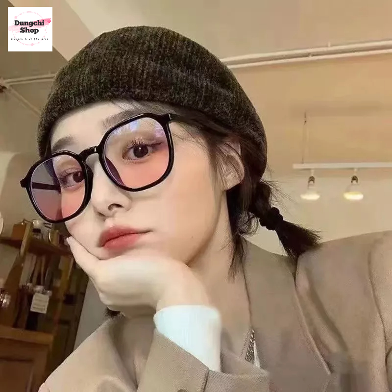 Kính pinky hiệu ứng má hồng dễ thương