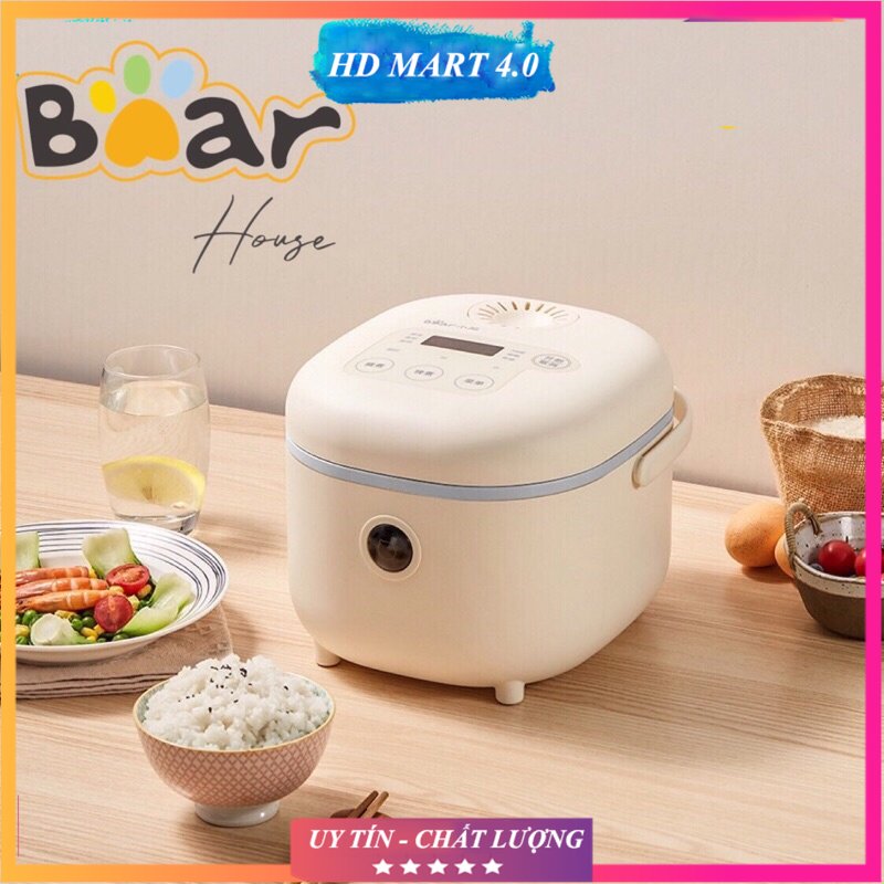 Nồi cơm, nồi cơm điện bear, nồi cơm điện mini, nồi cơm điện đa năng bear dfb-b20a1 dung tích 2l – bảo hành 12 tháng