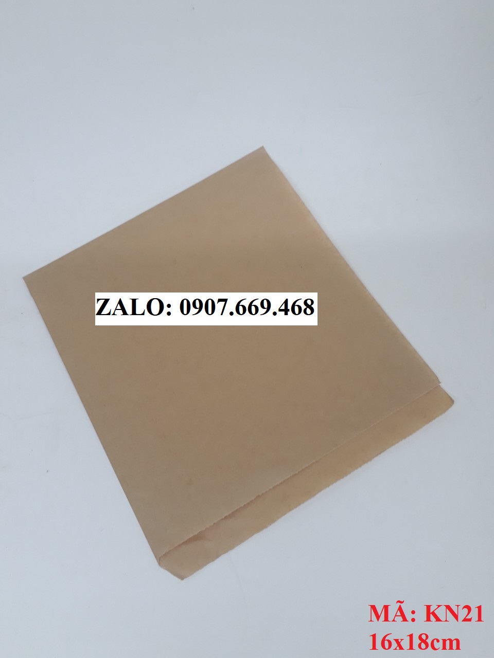 Túi giấy kraft 2 miệng dùng đựng bánh hamburger (combo 100 túi)
