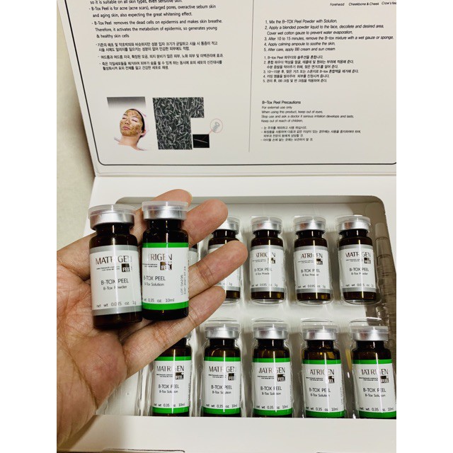 Thay Da Sinh Học silic B TOX PEEL (Loại 2 màu 6 Cặp tảo)