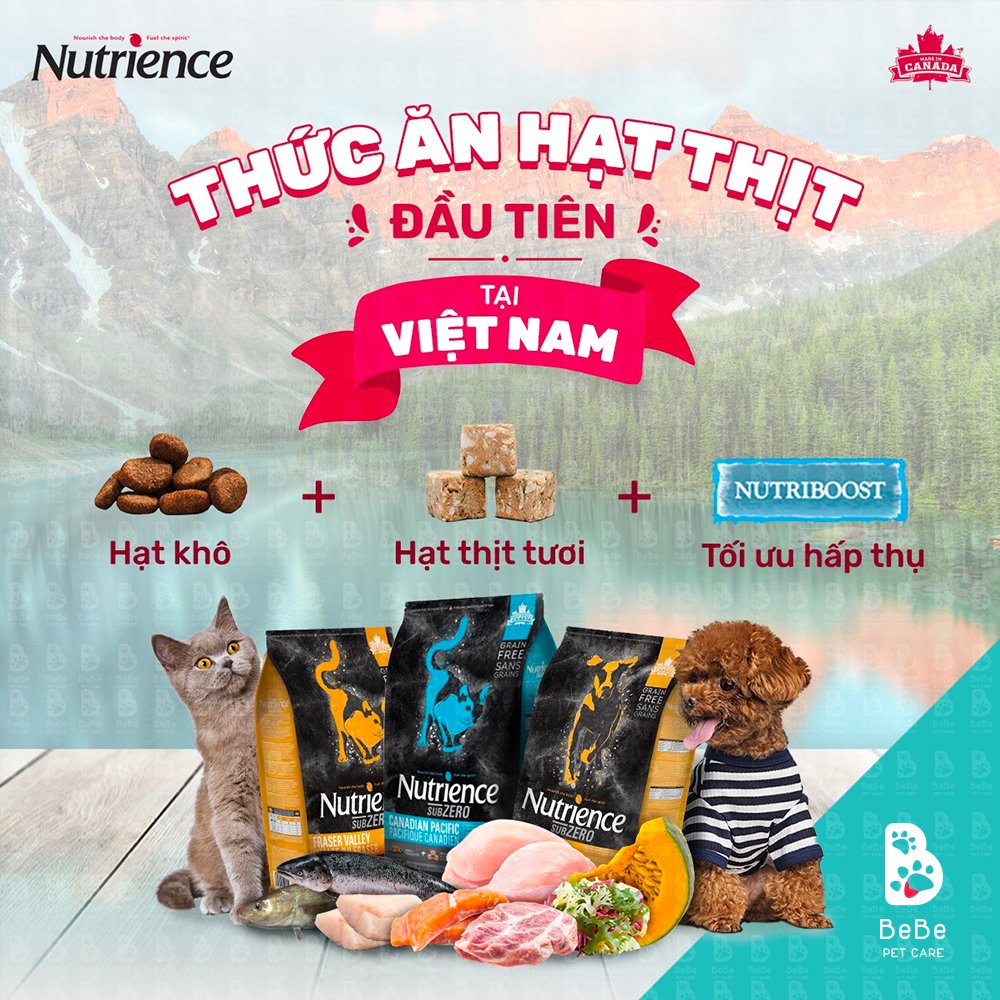 Hạt NUTRIENCE SubZero Fraser & Valley Cho Mèo (Gà Tây, Cá Hồi, Cá Trích, Cá Tuyết & Rau Củ Tự Nhiên)