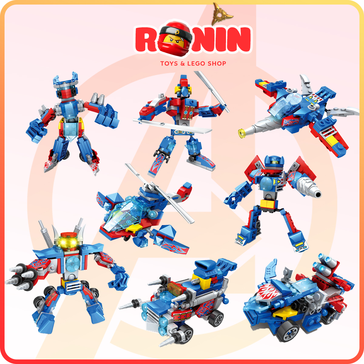 [🔥KM🔥] Bộ Đồ Chơi Lắp Ráp Lego Robot Transformers Optimus Prime 4in1