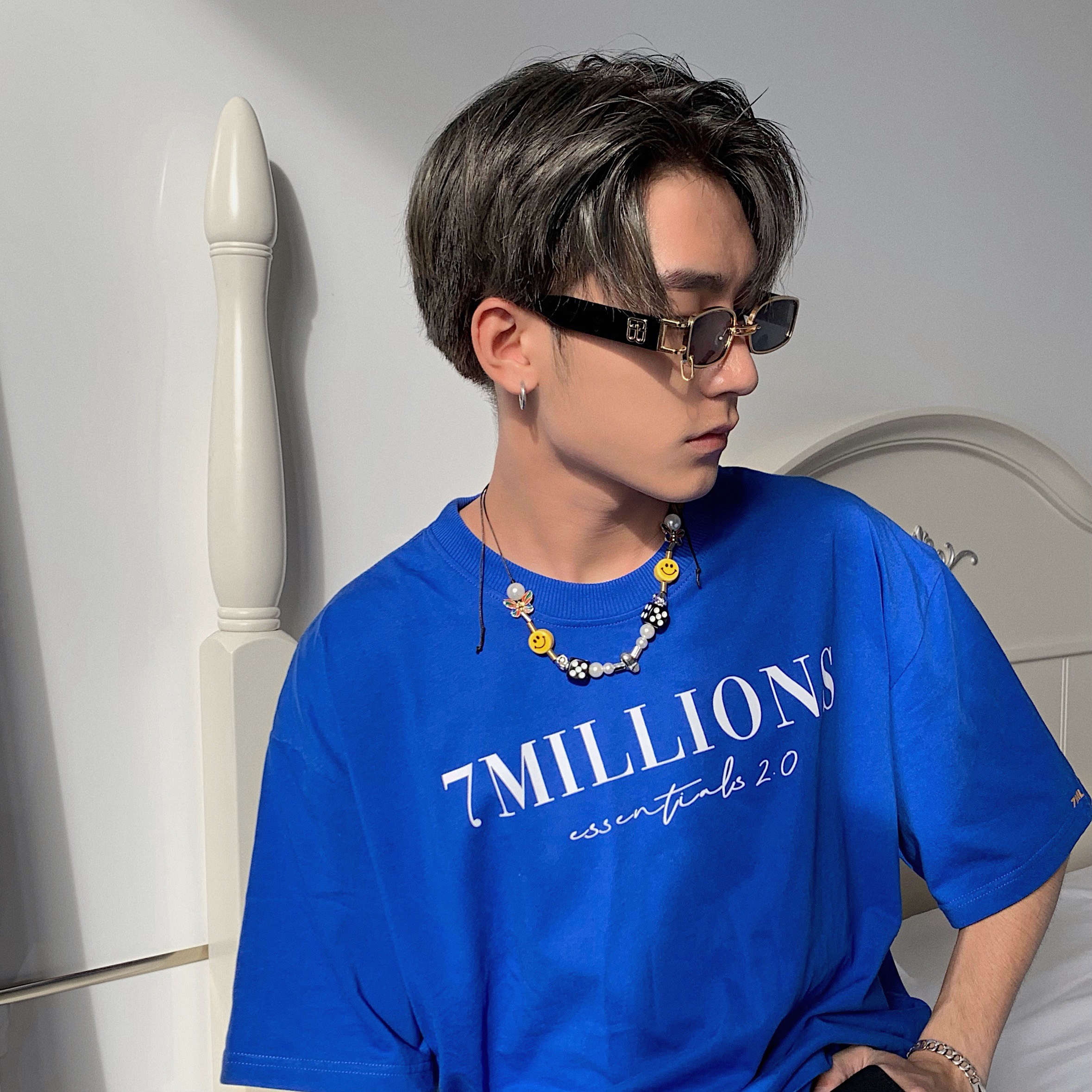 7MILLIONS Áo thu Basic 2.0 / Màu xanh