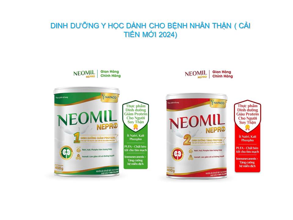 Sữa bột NEOMIL NEPRO SỐ 1,2 400G ( DINH DƯỠNG CHO NGƯỜI SUY THẬN)