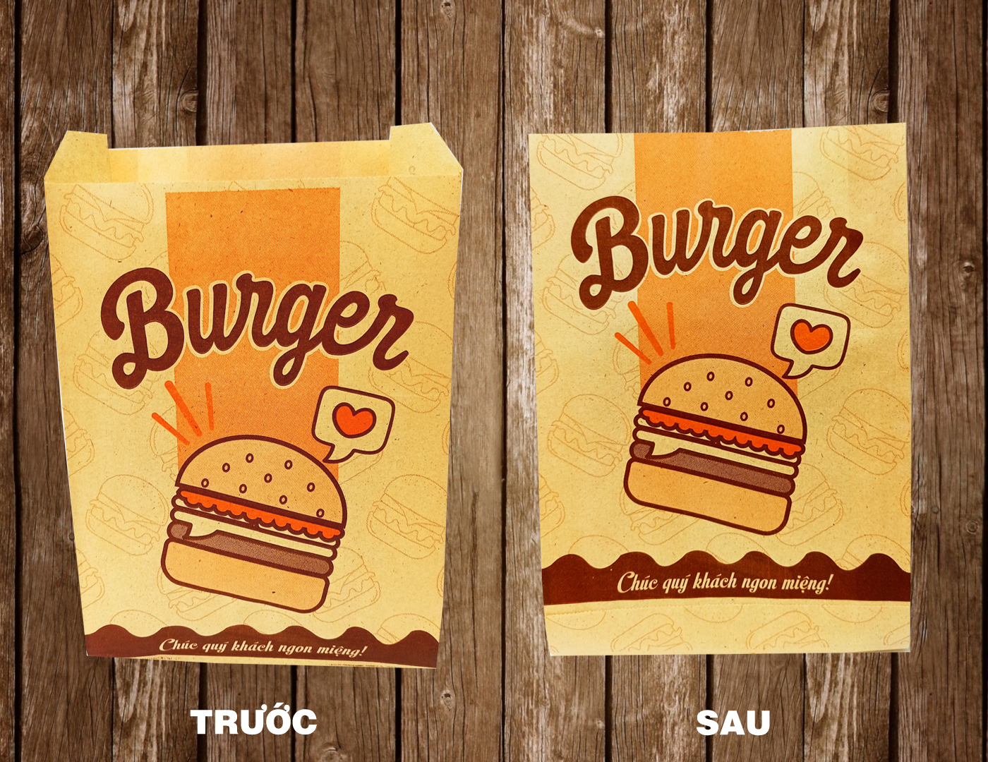 Túi và bao Hamburger đẹp 2022 HPD01 (1000 túi)