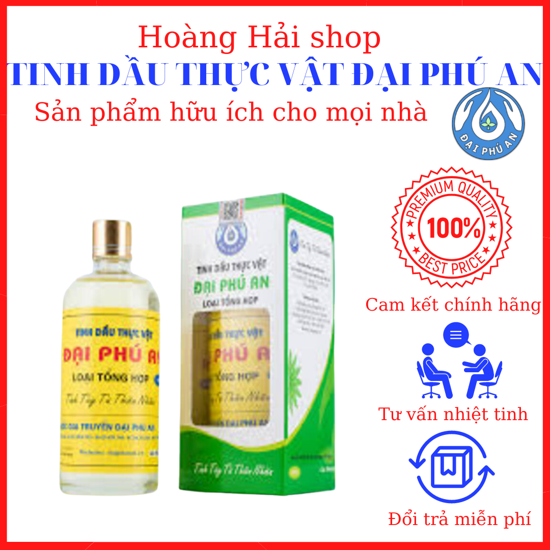 TINH DẦU THỰC VẬT ĐẠI PHÚ AN LOẠI 150 ML [tặng 1 chai dầu quế 10ml]