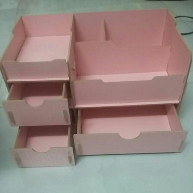 Kệ 2 tầng đựng mỹ phẩm(Hồng)