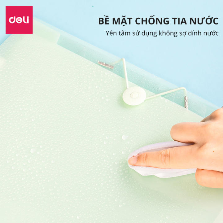 Cặp Túi Đựng Tài Liệu A4 Deli File Đựng Tài Liệu Hồ Sơ 8 Ngăn Túi Hồ Sơ Văn Phòng File Lưu Trữ Đa Năng Nhiều Màu Pastel PM307 - Hình ảnh 8