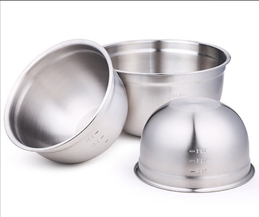 Thố inox đánh trứng /trộn bột 304 có vạch đo lường