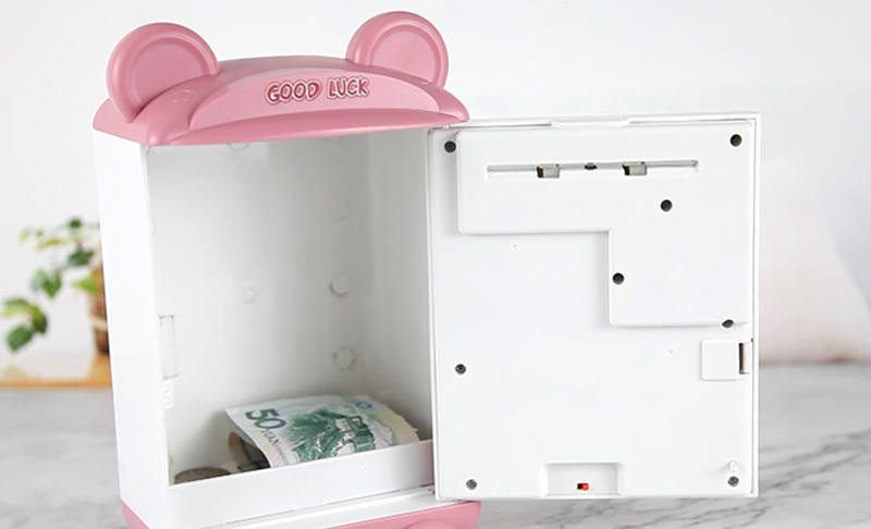 Két sắt mini dấu vân tay hình mèo dễ thương