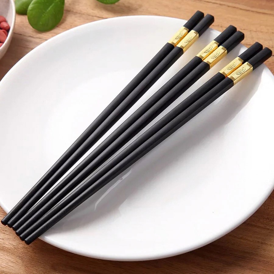 [HCM]Đũa Ăn Mạ Vàng 10 Đôi HÀN QUỐC