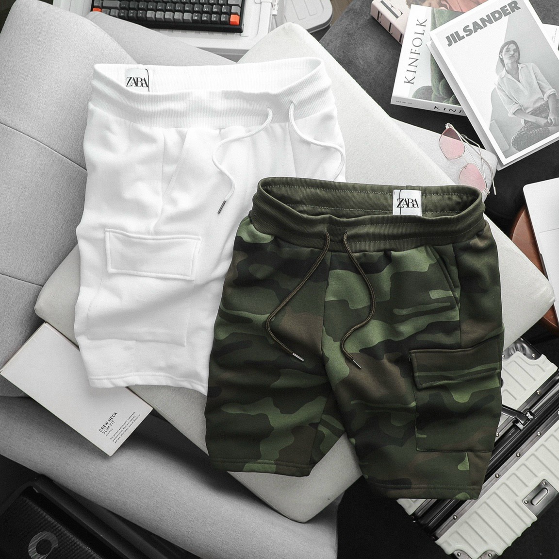 QUẦN SHORT ZARA BASIC WITH CARGO