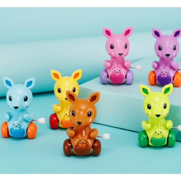 Đồ chơi con lên dây cót hình chuột túi - xe chạy cót cho bé