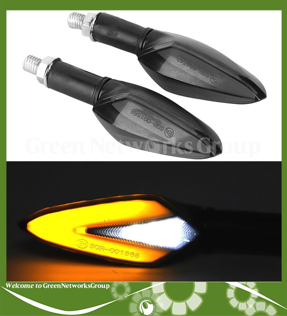 Đèn xi nhan LED chữ V dẹp cho Winner Winner X Exciter các loại xe khác ( Chạy LED Audi ) Greennetworks