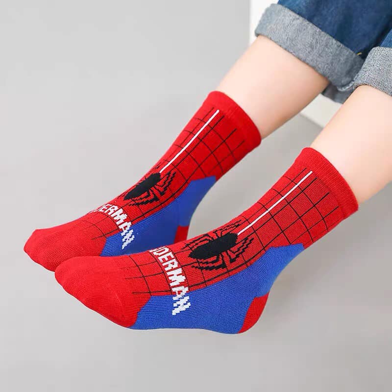 Sét 10 đôi tất siêu nhân cao cổ cho bé