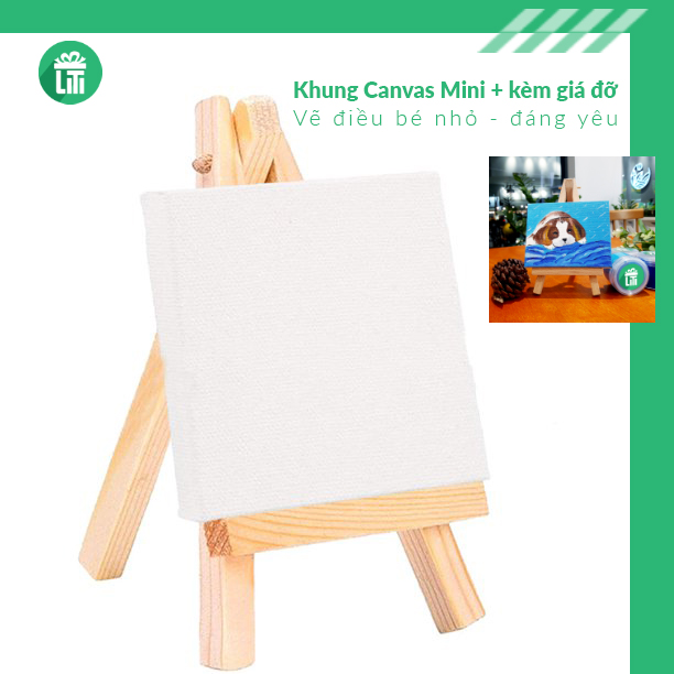 Khung Canvas Mini (khung Vải Toan mini) + kèm Giá Đỡ