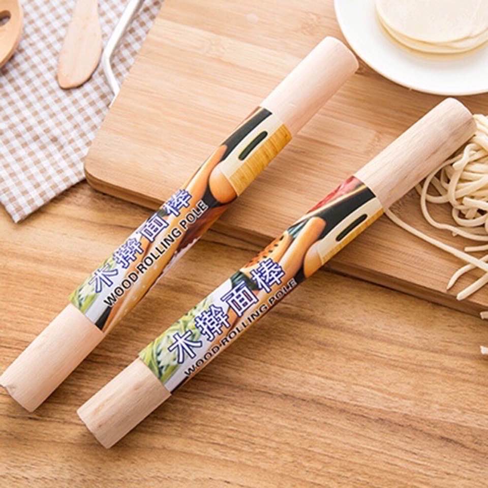 Cán lăn bột gỗ 30cm