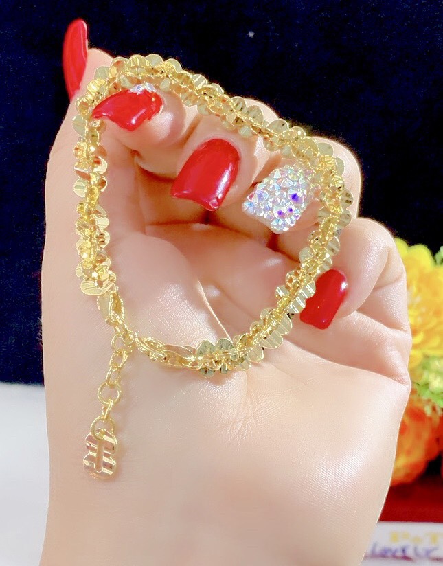 Lắc tay nữ xoắn bướm mạ 18k cao cấp