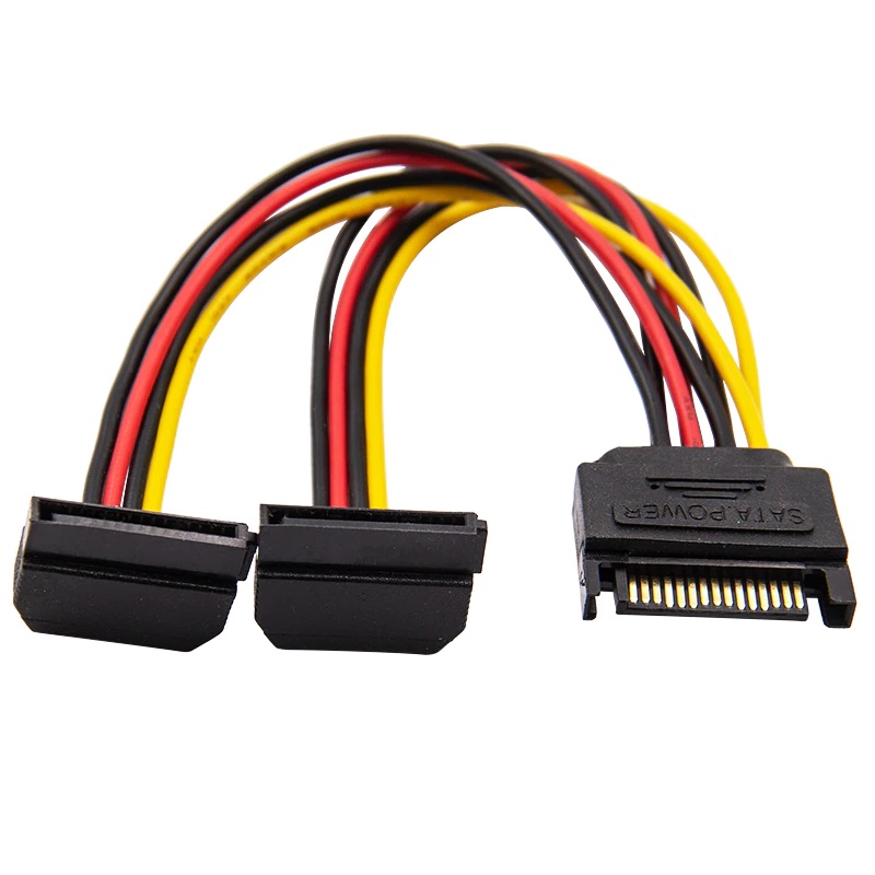 Dây chia nguồn sata 1 ra 2 đầu vuông góc 90 độ
