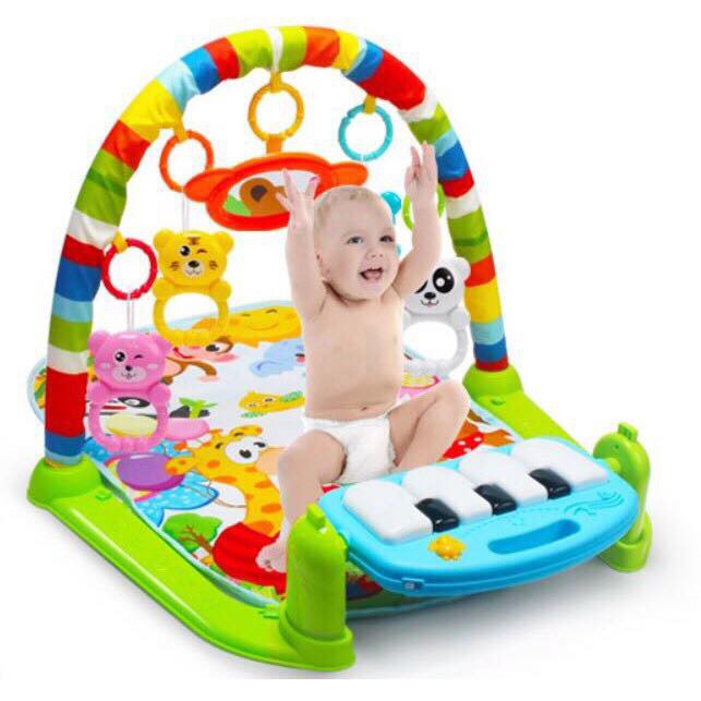 Thảm chơi Vườn Thú cho bé có đàn piano đèn và nhạc( giao ngẫu nhiên )