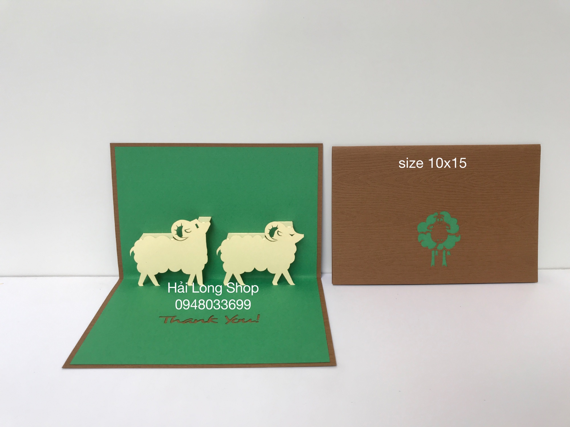 Con Cừu - Sheep - Thank you - Thiệp 3D