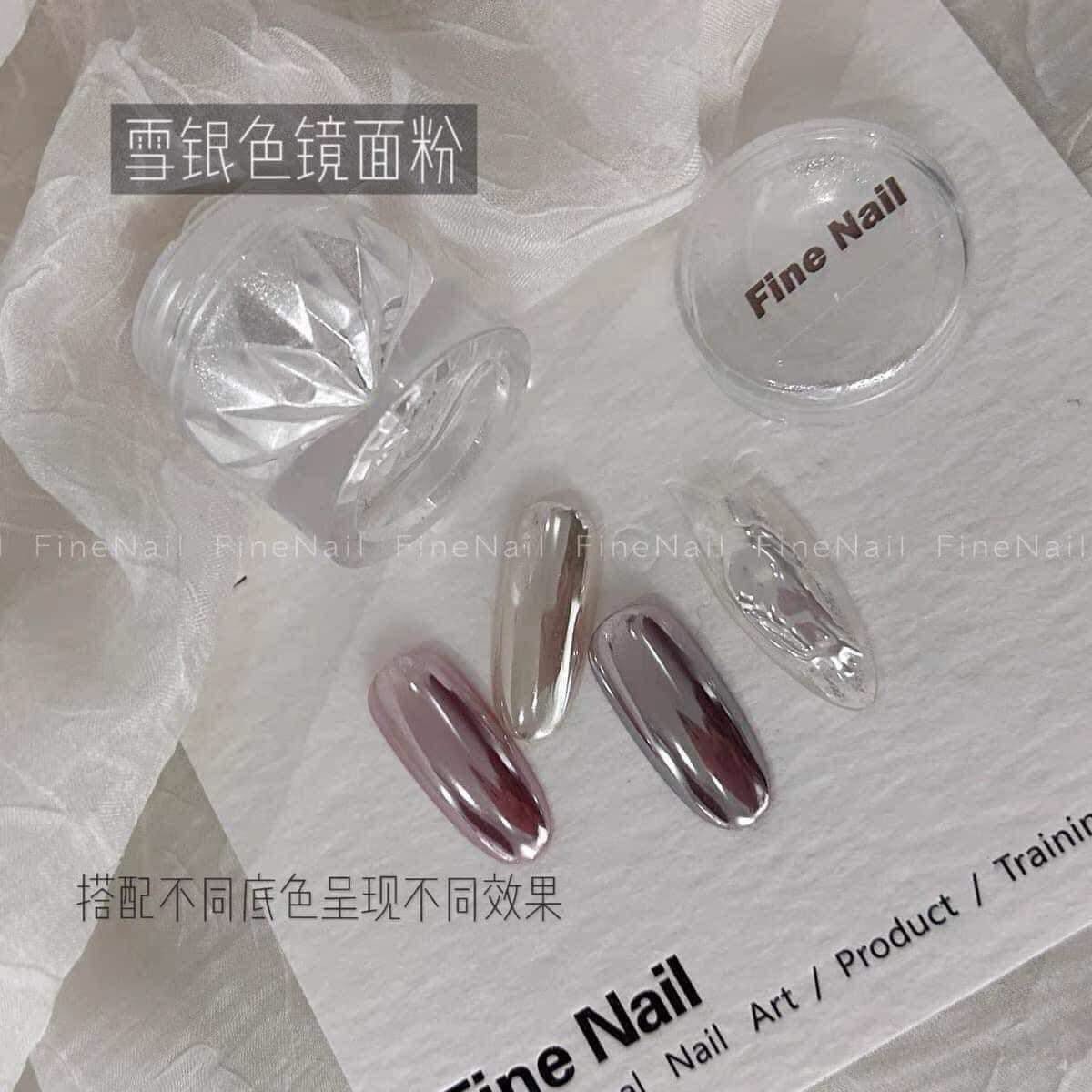 Tráng Gương Trắng trang trí móng tay nail- sinailmi