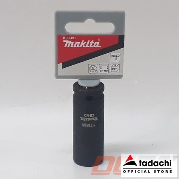 Đầu tuýp loại sâu 3/8" 17mm makita b-55491