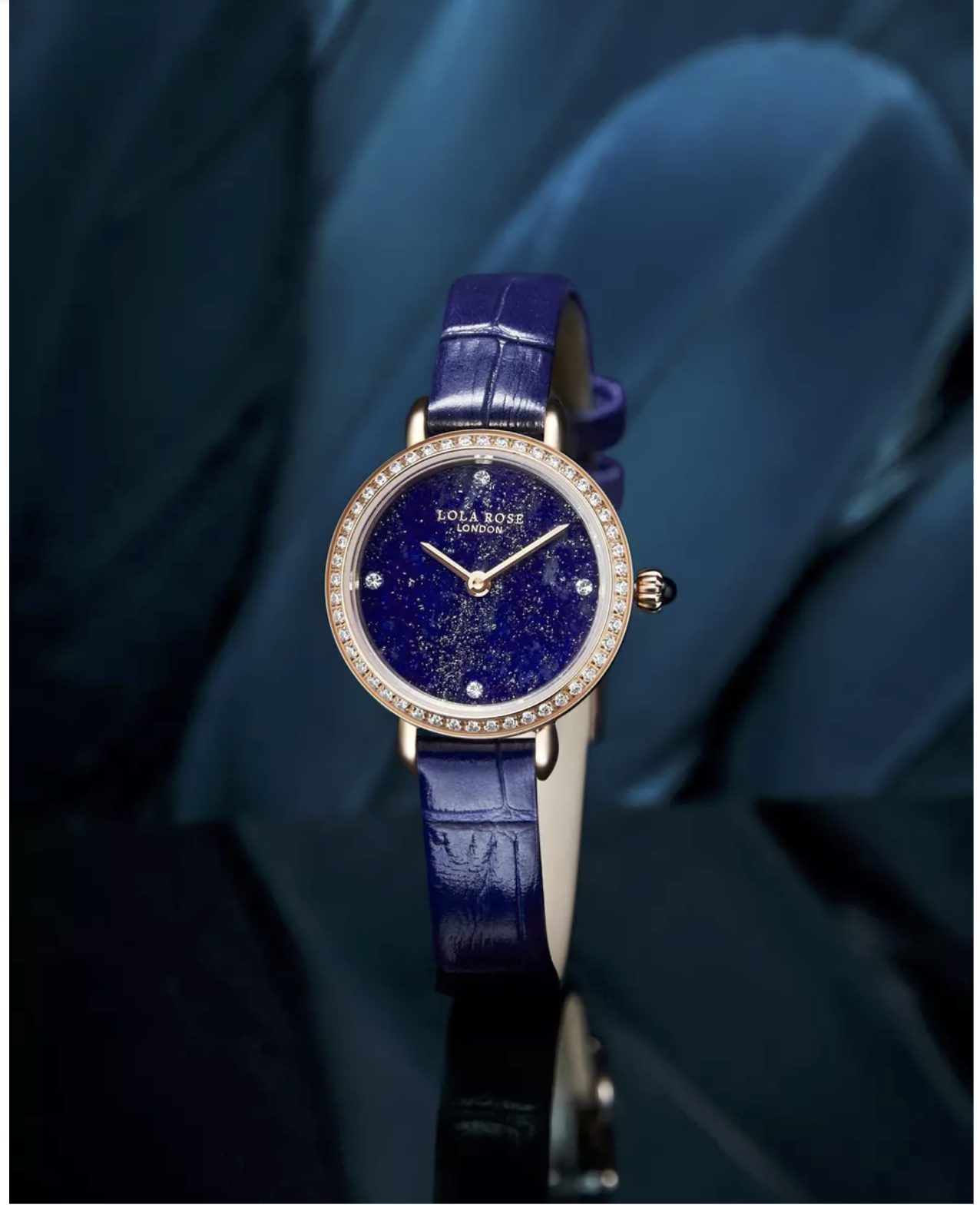 Đồng Hồ Lola Rose mặt tròn xanh