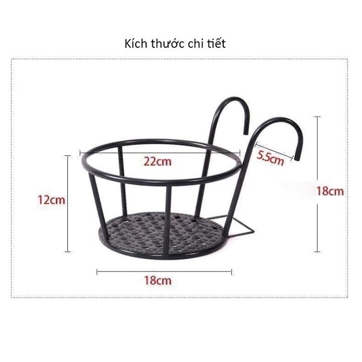 Combo 5 Giá sắt treo chậu hoa ban công FL- GS1