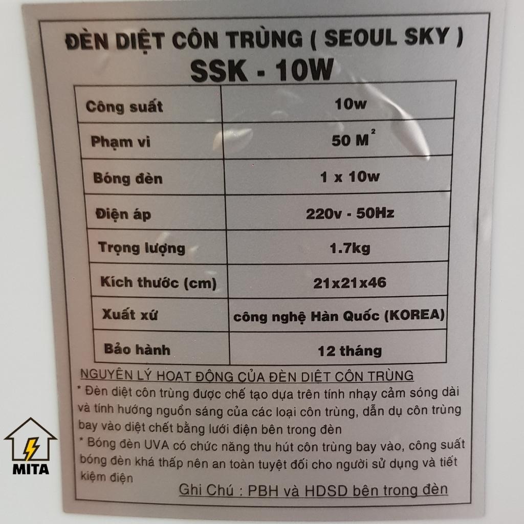 Đèn bắt muỗi Hàn Quốc Seoul Sky SSK10W - MITA