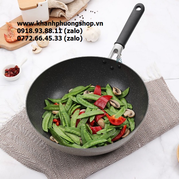 chảo vân đá sâu lòng lock&lock 26cm - chảo vân đá sâu lòng lock&lock