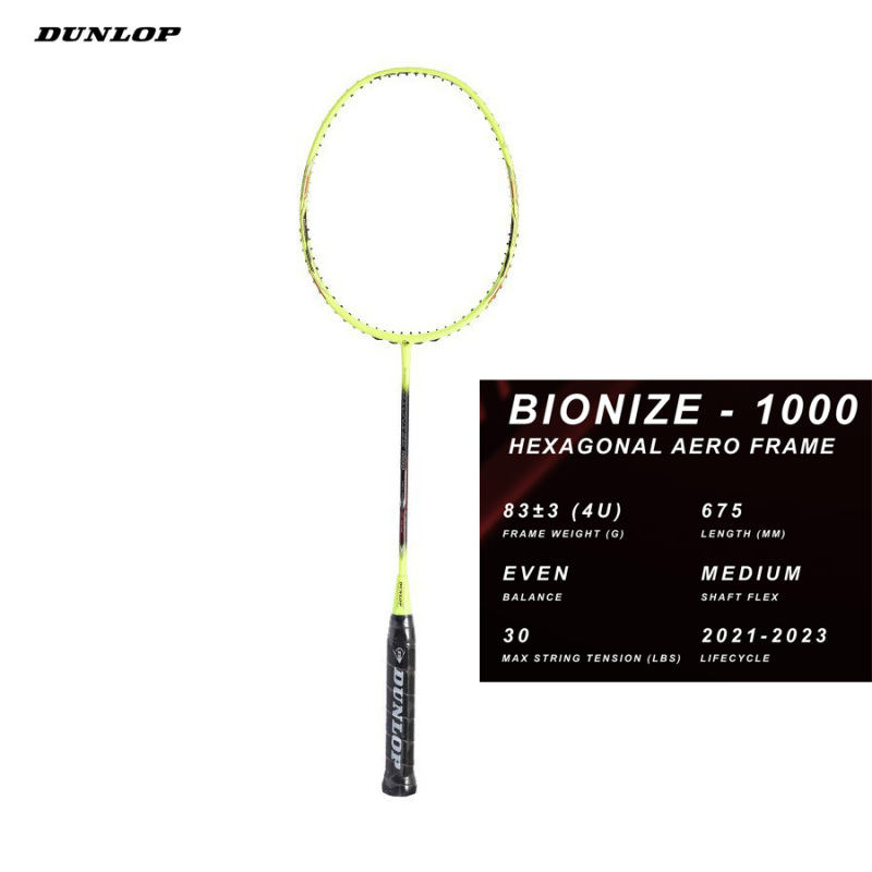 Vợt cầu lông Dunlop Dunlop Bionize 1000 G6 - vợt cân bằng - hàng nhập khẩu chính hãng - tặng kèm cuốn cán, bao đựng vợt