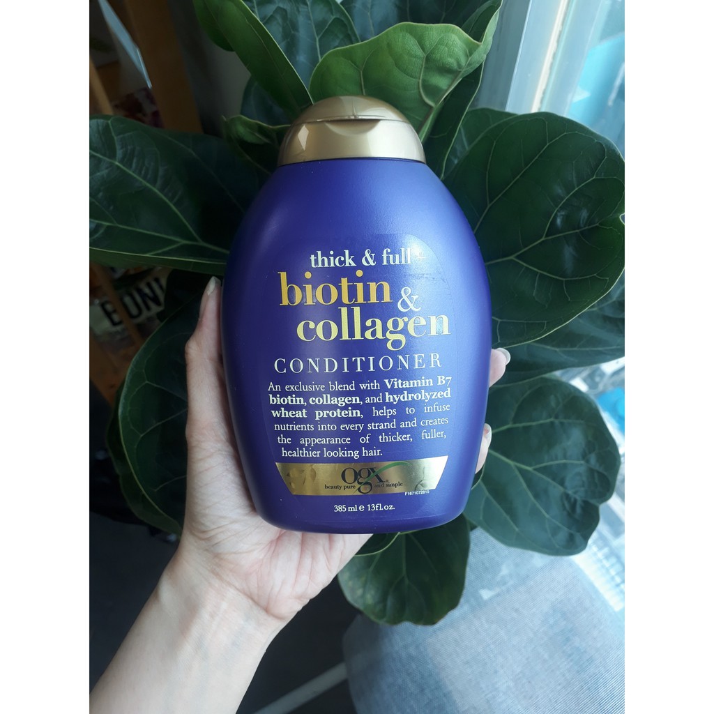 Dầu gội và xả biotin ogx biotin & collagen ngăn rụng tóc oxg 385ml