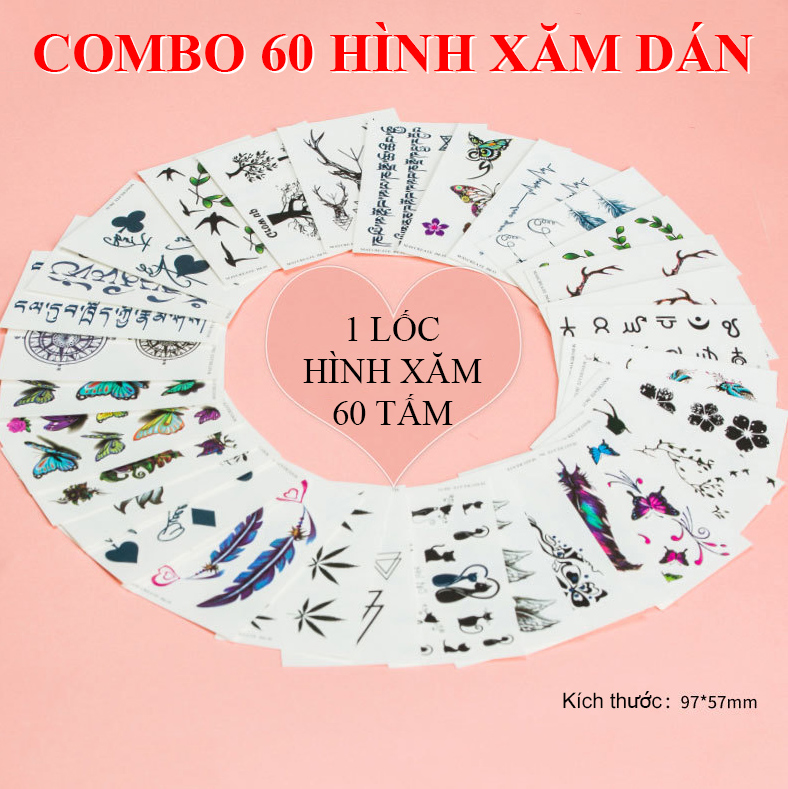 Lốc hình xăm 60 tấm