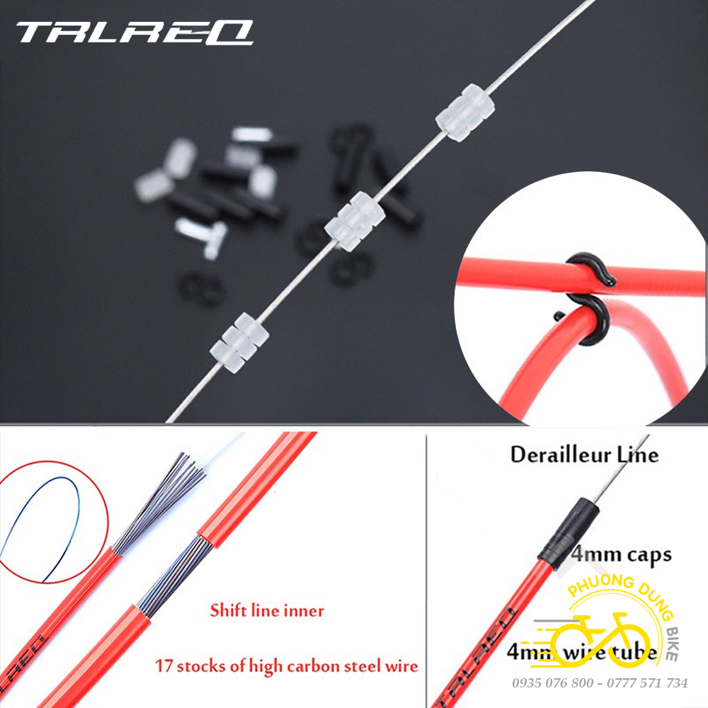 Bộ vỏ ruột dây đề dây phanh xe đạp TRLREQ