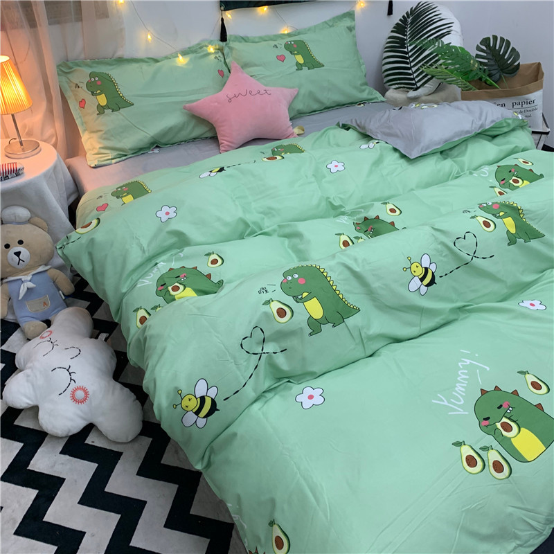 Trọn Bộ 5 Món Ga Gối Chăn Phao KHUNG LONG BƠ đáng yêu,ngọt ngào Revato kho chăn ga gối, ga gối, ruột chăn, ruột gối,Thảm các loại ,drap ga gối, drap mền.