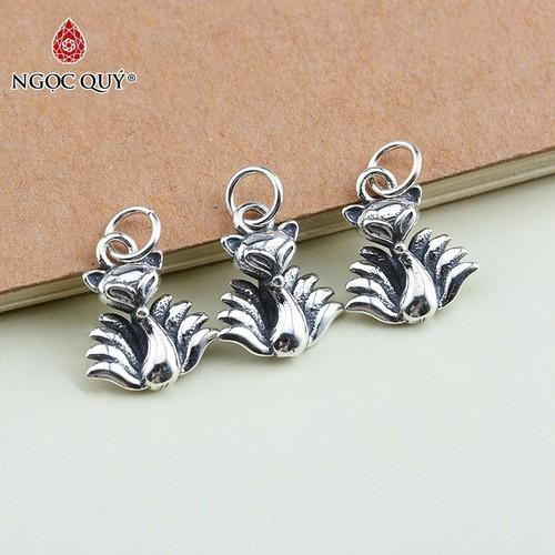 [HCM]Charm bạc hình hồ ly chín đuôi treo 10.6x12.7mm - Ngọc Qúy Gemstones