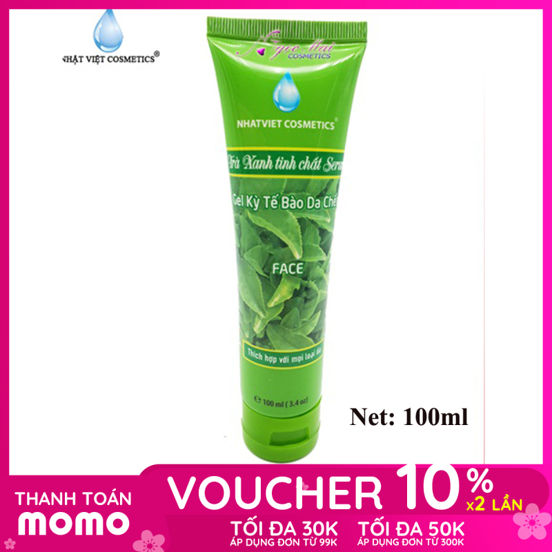 Gel tẩy kỳ tế bào chết dành cho da mặt Trà Xanh tinh chất Serum - NHẬT VIỆT COSMETICS (100ml)