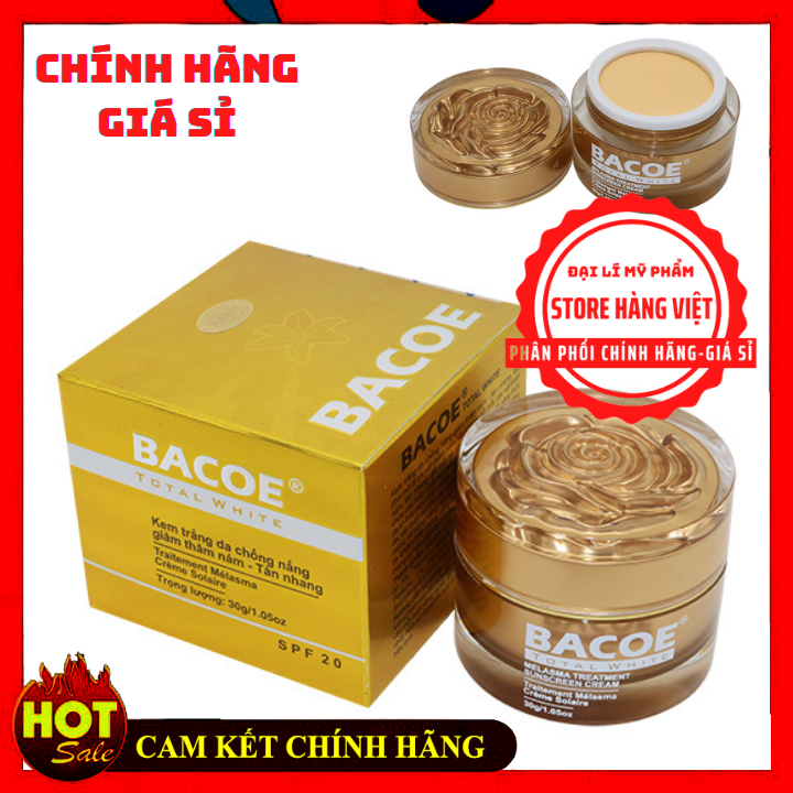 KEM BACOE NÁM TÀN NHANG - KEM DƯỠNG TRẮNG DA CHỐNG NẮNG GIẢM THÂM NÁM – TÀN NHANG BACOE 30g - KEM NÁM - KEM TÀN NHANG