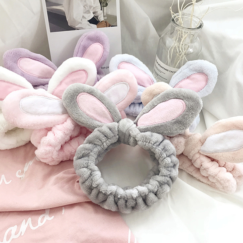 Cute selling cute three-dimensional rabbit ears wash face makeup headband