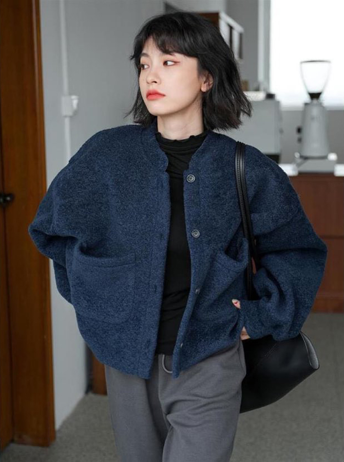 Rập Giấy 30103 - Áo khoác bomber biến tấu